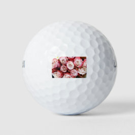 Rosa und Rote Rosen Bouquet Golfball