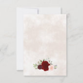 Rosa und Rote Rosen Elegante Hochzeitsskalender Bo Save The Date (Rückseite)