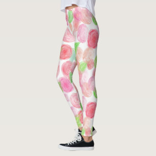 Rosa und Rote Rosen Leggings