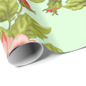 Rosa und rote Rosen, mit individuellen Namen, Umhü Geschenkpapier (Rolleneckpunkt)