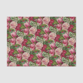 Rosa und Rote Rosen Seidenpapier