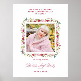 Rosa und Rote Schatten Botanisches Blumengarten Fo Poster