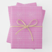 Rosa und rote Siebfüße Wrapping Paper. Geschenkpapier Set (Beispiel)