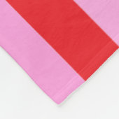 Rosa und rote Streifen Fleecedecke (Ecke)