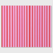 Rosa und rote Streifen Geschenkpapier (Flach)
