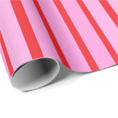 Rosa und rote Streifen Geschenkpapier (Rolleneckpunkt)
