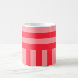 Rosa und rote Streifen Kaffeetasse
