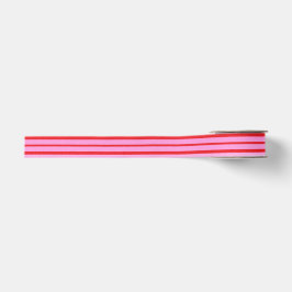 Rosa und rote Streifen  Ripsband