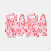 Rosa und Rote Toile de Jouy Sweet 16 Geschenkschachtel (Ungefaltet)