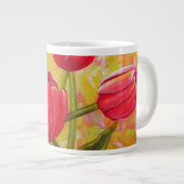 Rosa und rote Tulips Jumbo-Tasse (Vorderseite Rechts)
