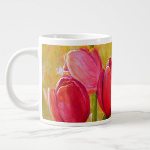 Rosa und rote Tulips Jumbo-Tasse