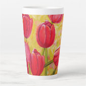 Rosa und rote Tulips Milchtasse (Vorderseite)