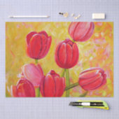 Rosa und rote Tulips Seidenpapier (Handwerk)