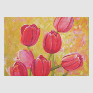 Rosa und rote Tulips Seidenpapier