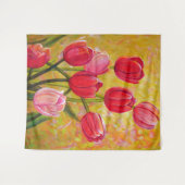 Rosa und rote Tulips Wandteppich (Vorderseite (Horizontal))
