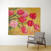 Rosa und rote Tulips Wandteppich (Beispiel (Horizontal))