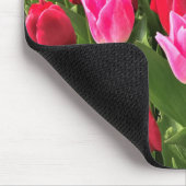 Rosa und Rote Tulissen Mousepad (Ecke)