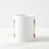 Rosa und rote Tulpen Aquarellkunst Kaffeetasse (Mittel)