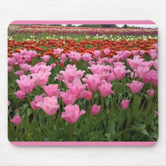 Rosa und Rote Tulpen, Oregon Mousepad (Vorne)