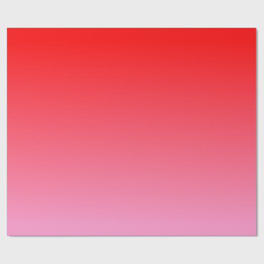 Rosa und rote Valentine Gradient Geschenkpapier (Flach)