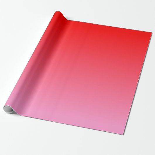 Rosa und rote Valentine Gradient Geschenkpapier (Ungerollt)