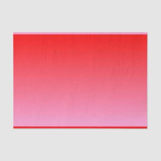 Rosa und rote Valentine Gradient Seidenpapier (Vorderseite)