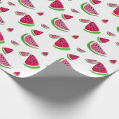 Rosa und Rote Wassermelone Sommer Geburtstag Geschenkpapier (Ecke)