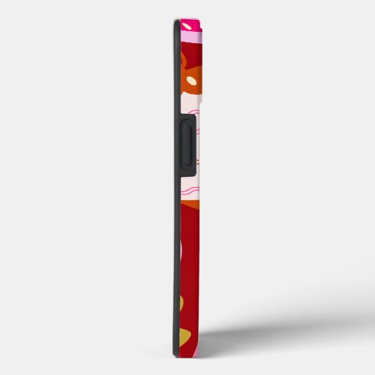 Rosa und rote Weihnachtsbaumchen Case-Mate iPhone Hülle (Rückseite / Rechts)