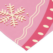 Rosa und rote Weihnachtsbaumchen Kurzer Tischläufer (Ecke)