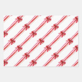 Rosa und rote Weihnachtsbäume Geschenkpapier Set (Vorderseite 3)