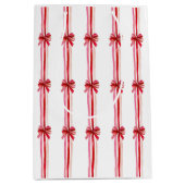 Rosa und rote Weihnachtsbäume Mittlere Geschenktüte (Vorderseite)