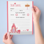 Rosa und rote Weihnachtsfeier Kinderliebhaber Weih Flyer (Hand)