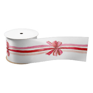 Rosa und rote Weihnachtsgeschichten Satinband