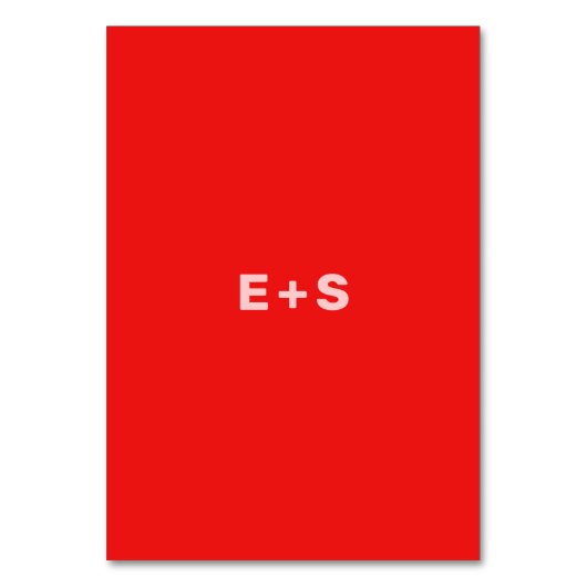 Rosa und Rote Wes Anderson Inspirierte Tischnummer (Rückseite)