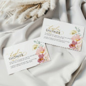 Rosa und rote Wildblumen Anzeigetafel Begleitkarte