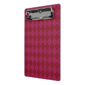 Rosa und roter Diamant Glitzer Mini Klemmbrett (Gewinkelt2)
