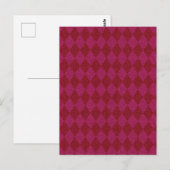 Rosa und roter Diamant Glitzer Postkarte (Vorne/Hinten)