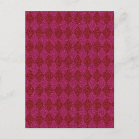 Rosa und roter Diamant Glitzer Postkarte (Vorderseite)