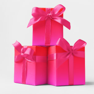 Rosa und roter Farbverlauf Geschenkpapier