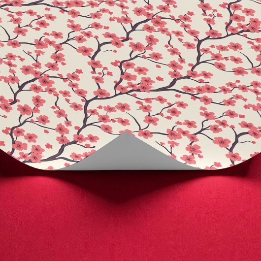 Rosa und Roter Kirschblossom Geschenkpapier