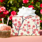 Rosa und Roter Kirschblossom Geschenkpapier