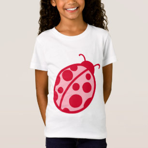 Rosa und roter Ladybug-T - Shirt
