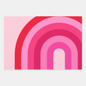 Rosa und Roter Regenbogen Geschenkpapier Set (Vorderseite 3)