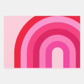 Rosa und Roter Regenbogen Geschenkpapier Set (Vorderseite)