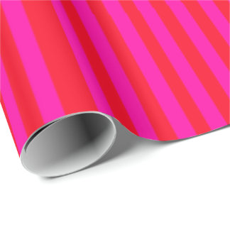 Rosa und roter Streifen Goth Wrapping Paper Geschenkpapier