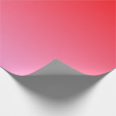Rosa und roter Valentinstag-Gradient Geschenkpapier (Ecke)