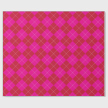 Rosa und rotes Argyle-Weihnachtsfest