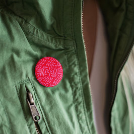 Rosa und rotes Blattwerk Button