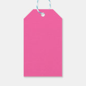 Rosa und rotes Blattwerk Ostern Geschenkanhänger (Rückseite)