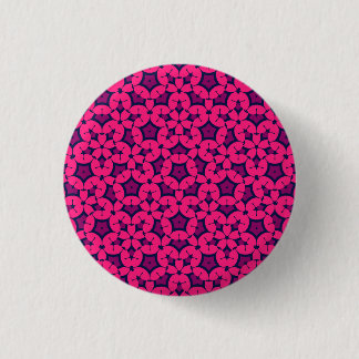 Rosa und rotes Boho mandala-Muster Button